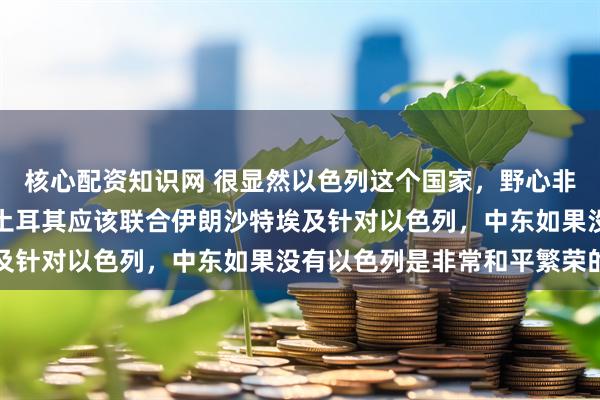 核心配资知识网 很显然以色列这个国家，野心非常大想吞并整个中东，土耳其应该联合伊朗沙特埃及针对以色列，中东如果没有以色列是非常和平繁荣的